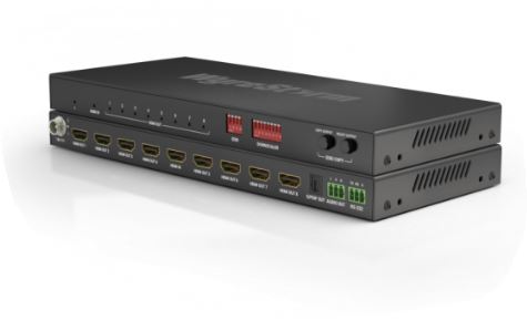 Distributore HDMI 1x8, con de-embedding audio analogico e digitale - visualizza la scheda
